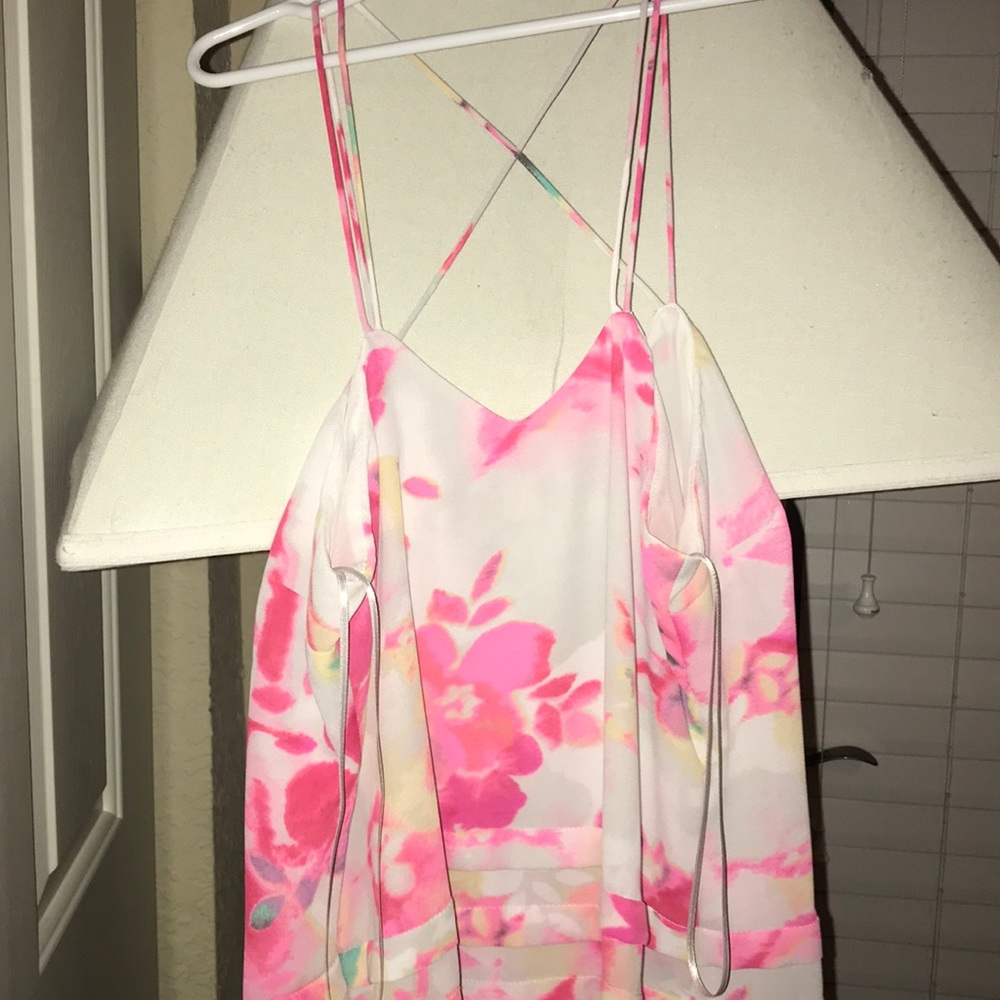 Multicolored strip tank top